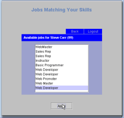 Personnel Placement Agency Applet