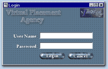 Virtual Placement Agency: Login Form